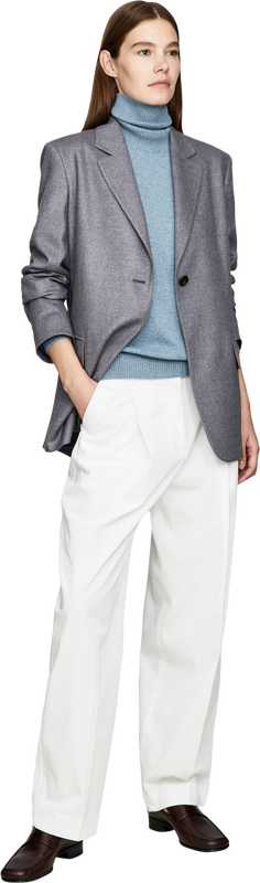 Rollkragenpullover aus Kid Cashmere Hellblau