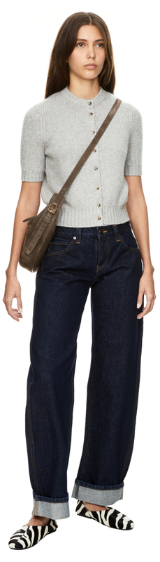 Wide-Leg Jeans 'Karo' Dunkelblau