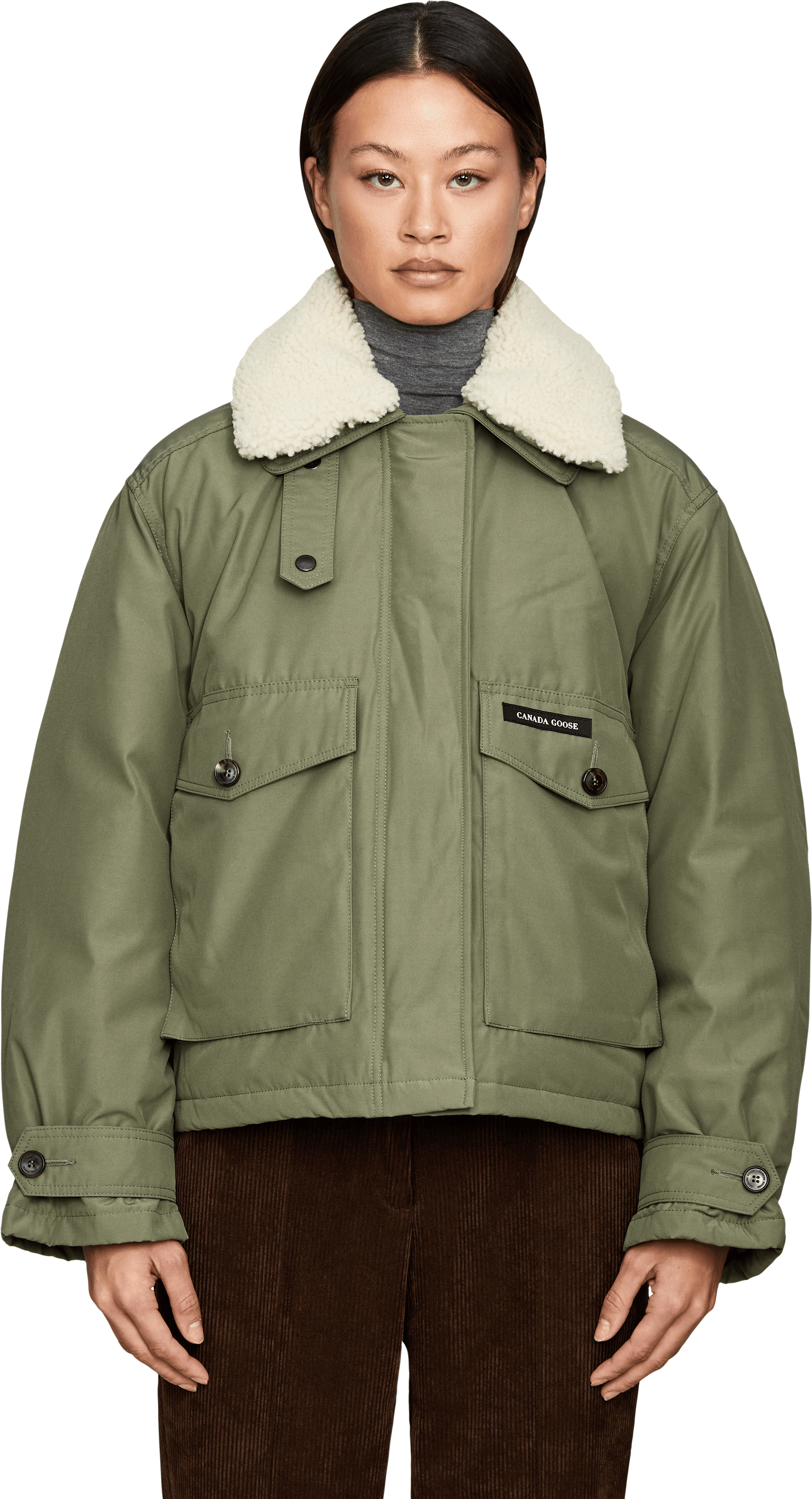 Canada Goose Daunenjacke 'Scout' Khaki, Frontansicht – UNGER.DE