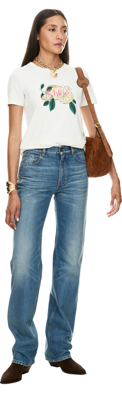 'Lemon' T-shirt in cream
