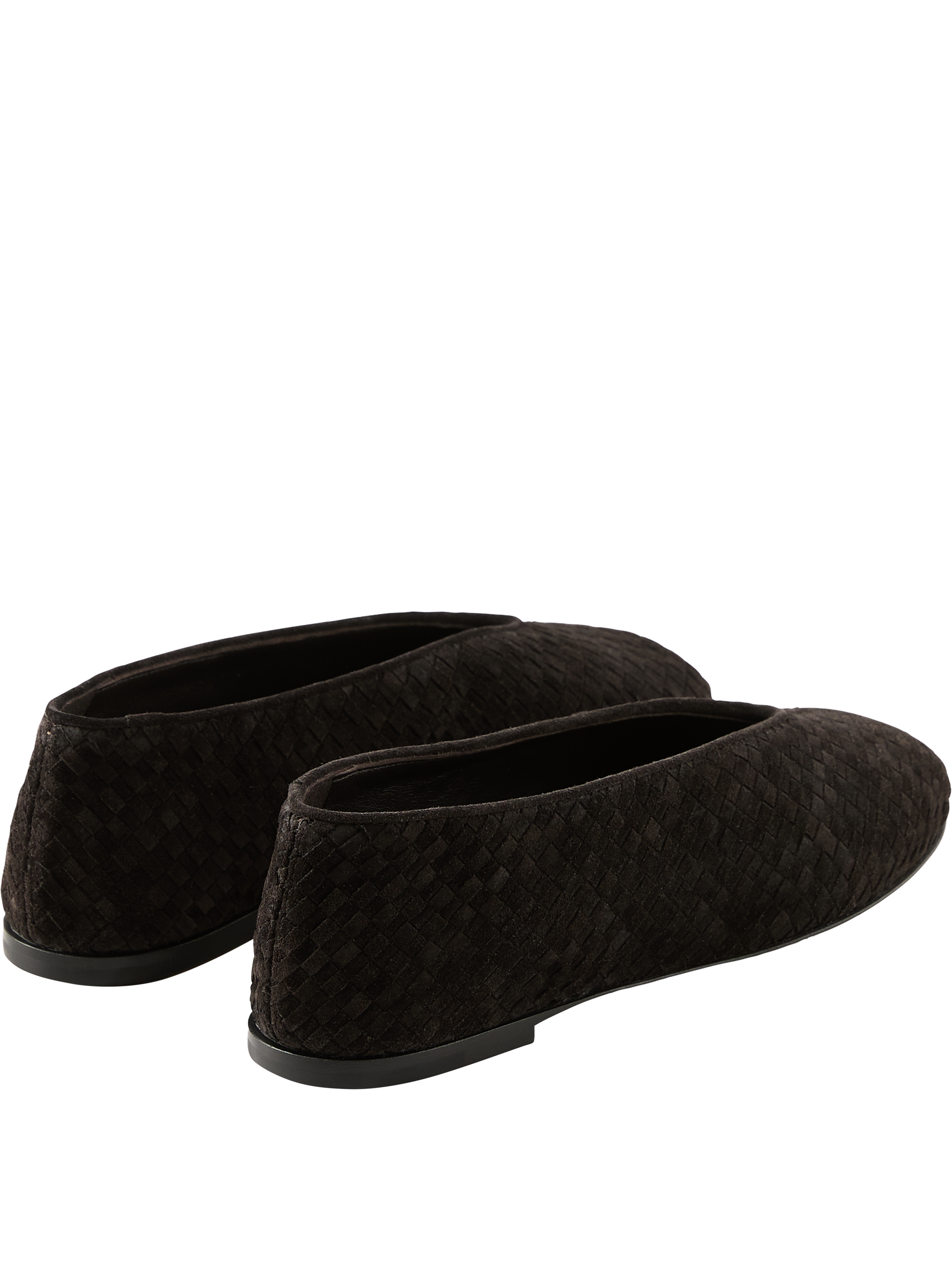 Bottega Veneta Ballerina 'Rosa' aus Lammleder Espresso, Detailansicht – UNGER.DE