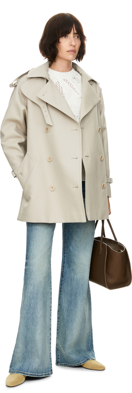 Kurzer Trenchcoat 'Cacio' Beige