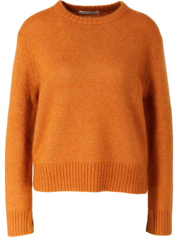 Pullover aus Cashmere mit Rundhalsausschnitt Orange