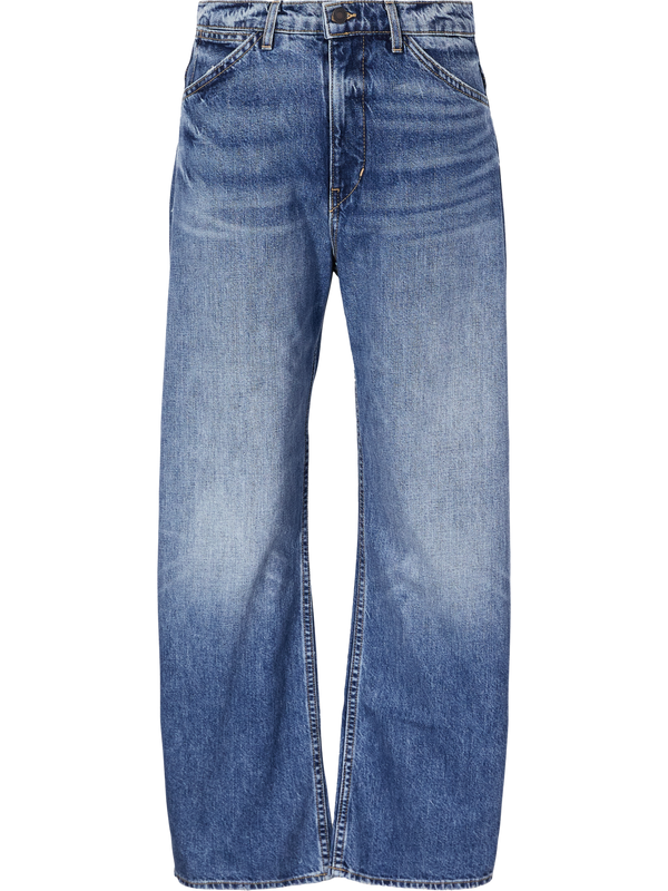 'Tribeca' Wide-Leg Jeans, Medium Blue