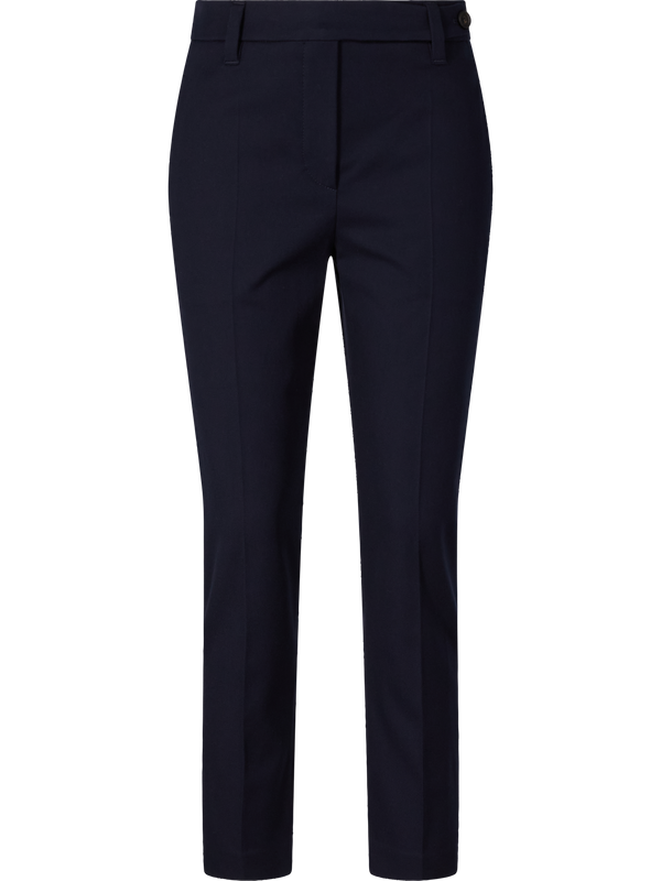 Schmale Stoffhose Marineblau