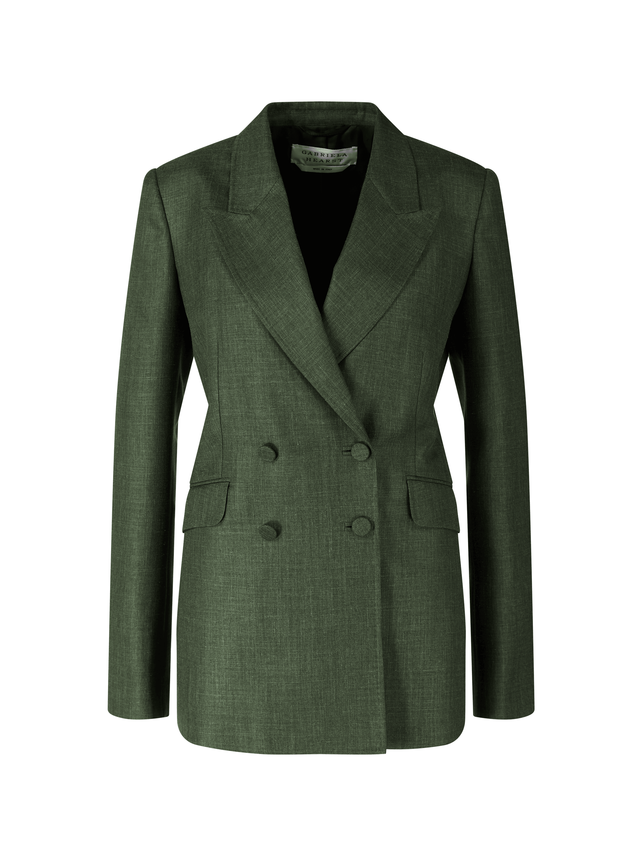 Blazer 'Angela' mit Leinenanteil Olivgrün
