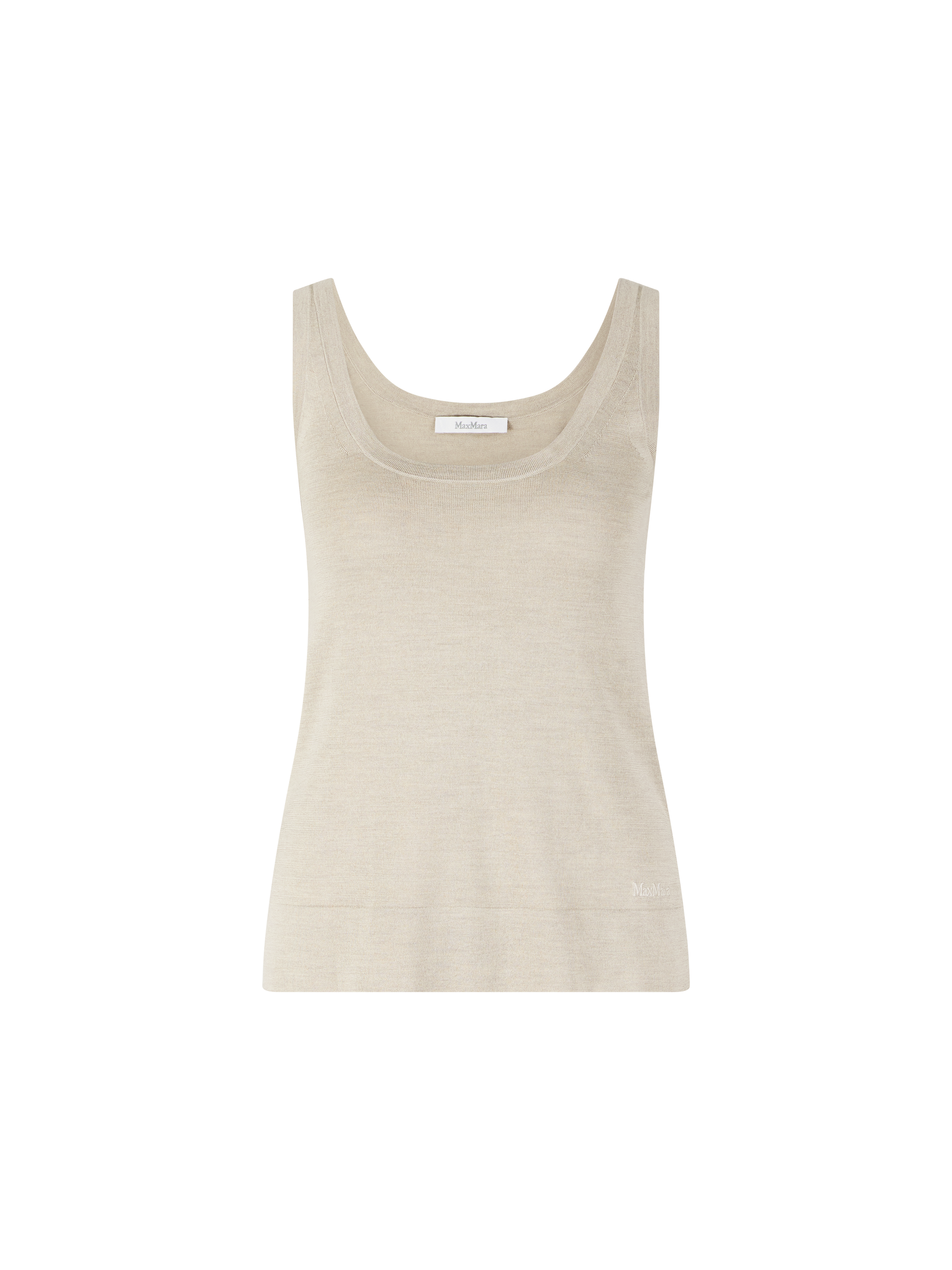 Seiden-Cashmere-Top 'Faretra' Beige