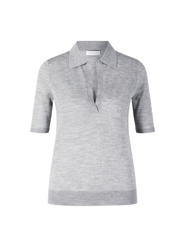 Cashmere-Poloshirt 'Frank' Grau