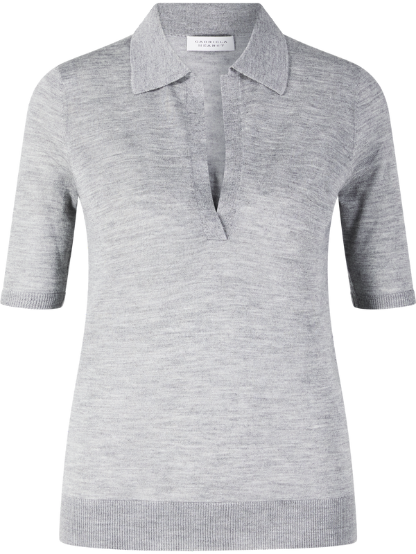 Cashmere-Poloshirt 'Frank' Grau