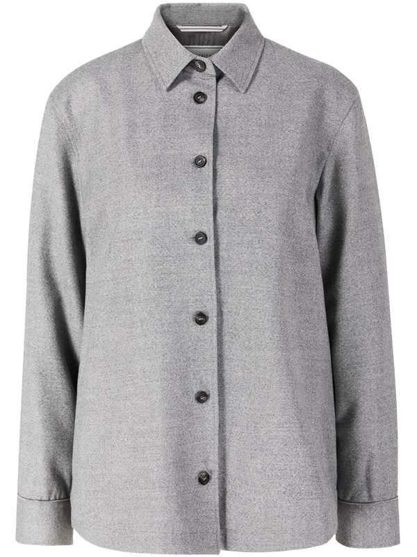 Wolljacke mit Ketten Applikation Hellgrau