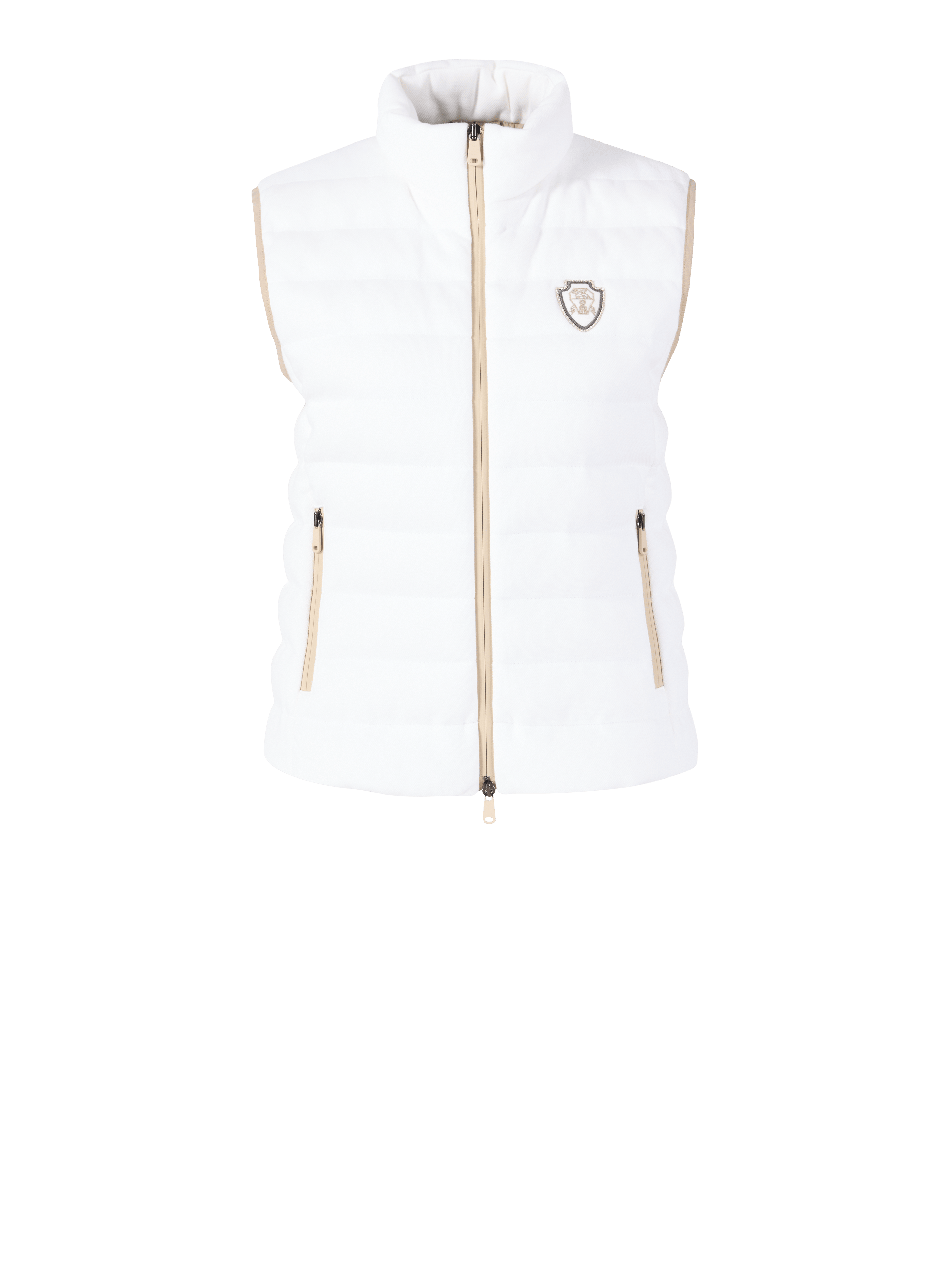 Quilted waistcoat with goose down White