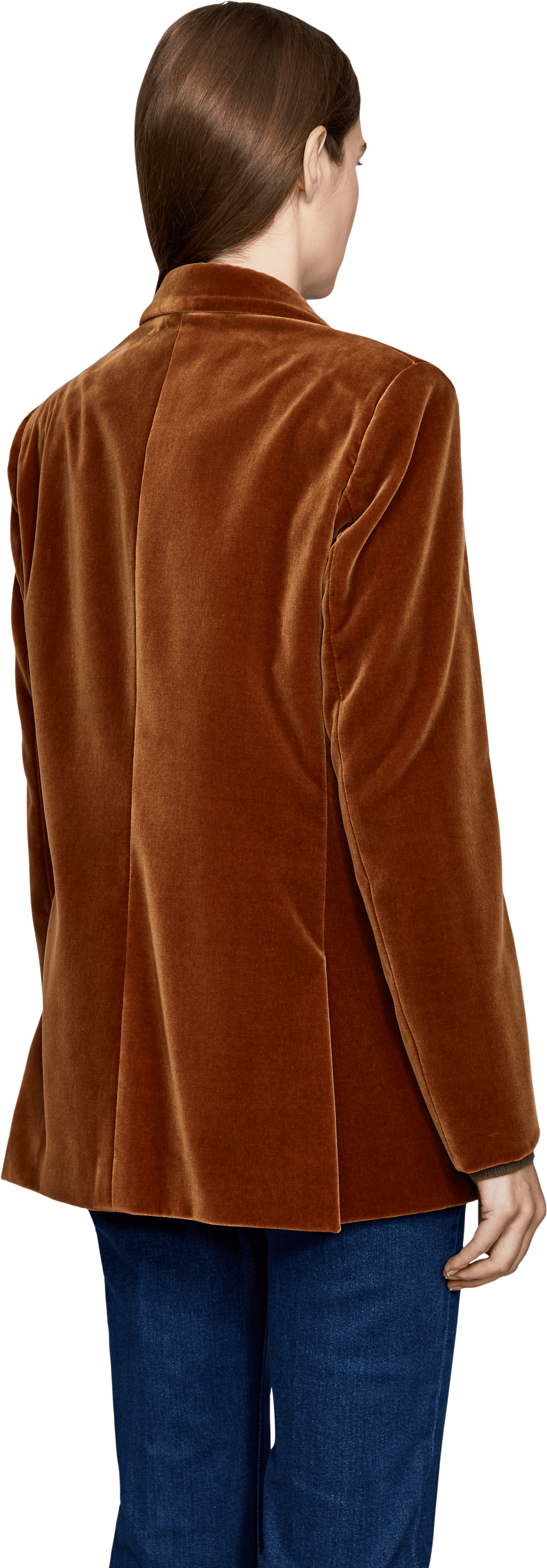 Blazé Milano Oversized Samtblazer 'Jealousy Everynight' Caramel, Rückansicht – UNGER.DE