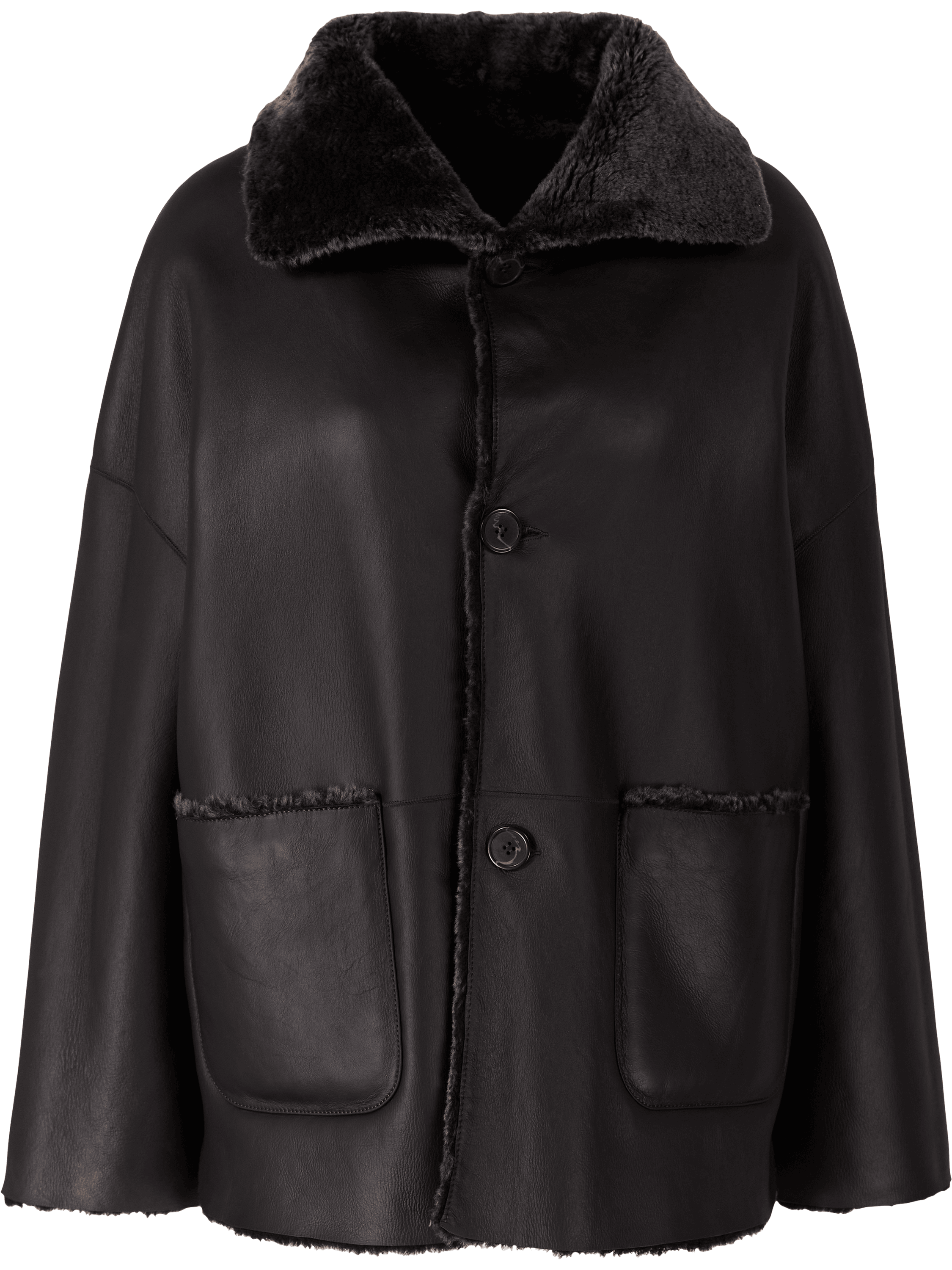 ARMA Wendbare Lammfelljacke 'Isabella' Dunkelbraun – UNGER.DE