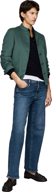 'Jolie' Fern double-faced cashmere and wool jumper