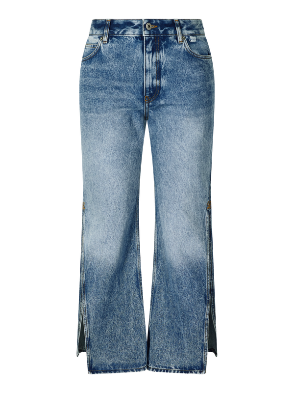 Cropped Jeans Paula's Ibiza mit Seitenschlitzen Mittelblau  