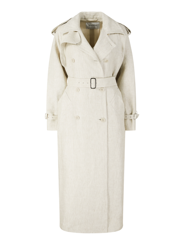 Trenchcoat 'Pedaggi' aus Leinen Beige