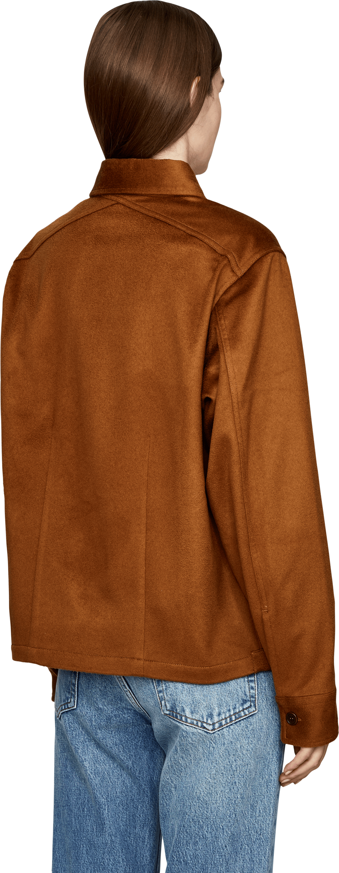 META CAMPANIA COLLECTIVE Cashmere-Jacke 'Jurgen' im Military-Stil Camel, Rückansicht – UNGER.DE