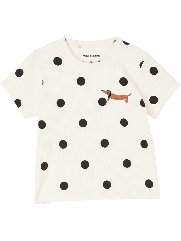 Gepunktetes T-Shirt 'Dots' Crème
