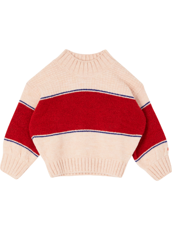 Gestreifter Pullover Rosé