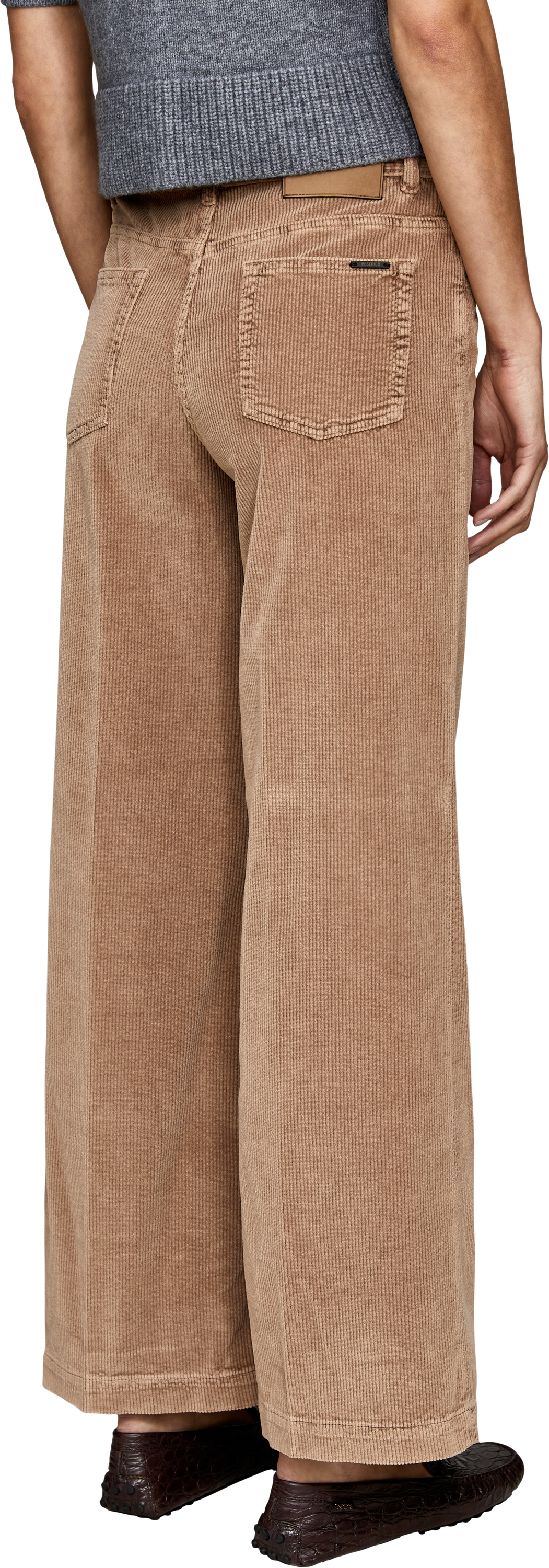 Peserico Weite Cordhose Beige, Rückansicht – UNGER.DE