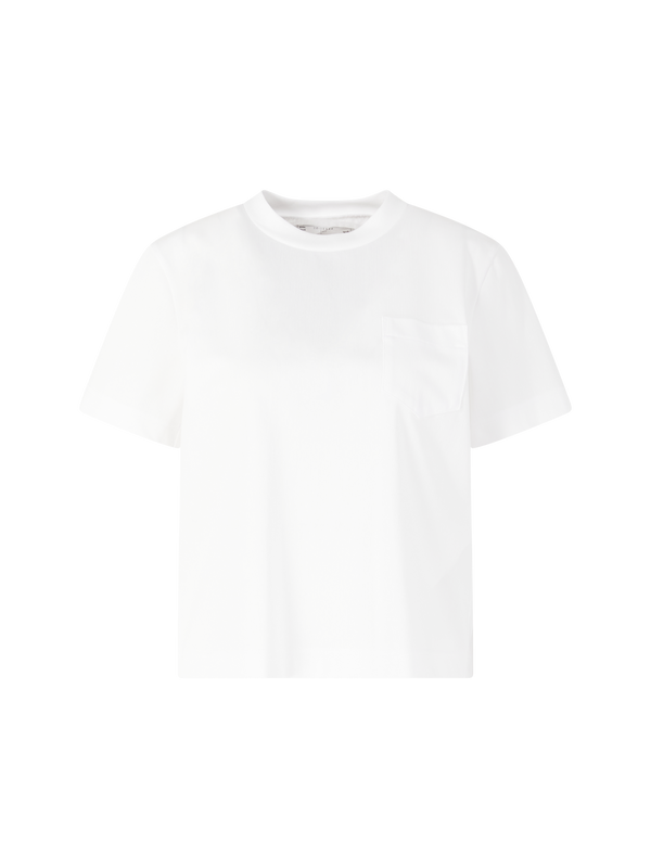 T-Shirt mit Falteneinsatz Weiß