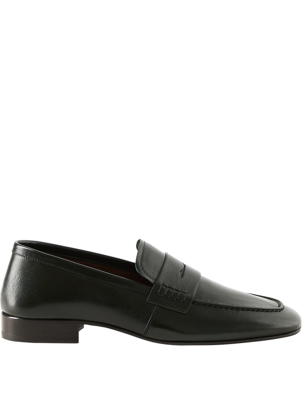 Dark Green Penny Loafers