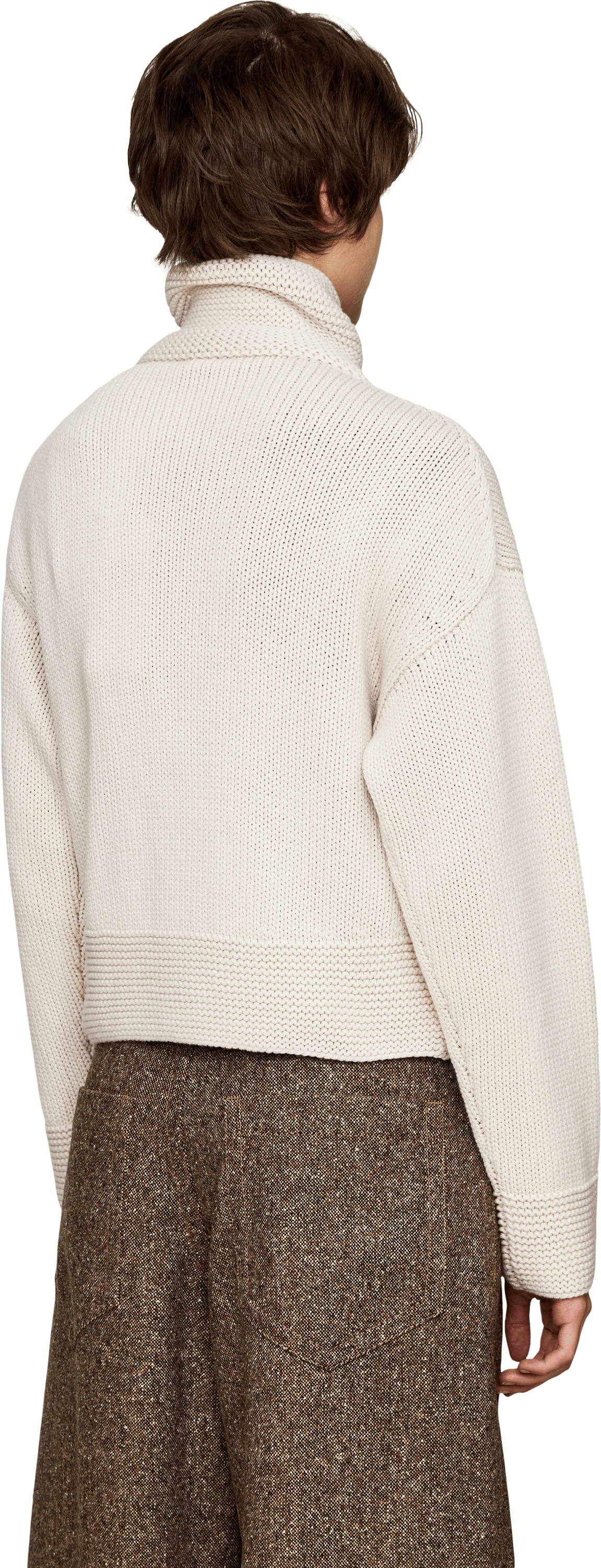 Iris von Arnim Cashmere-Strickjacke 'Pemira' Alabaster, Back view – UNGER.DE