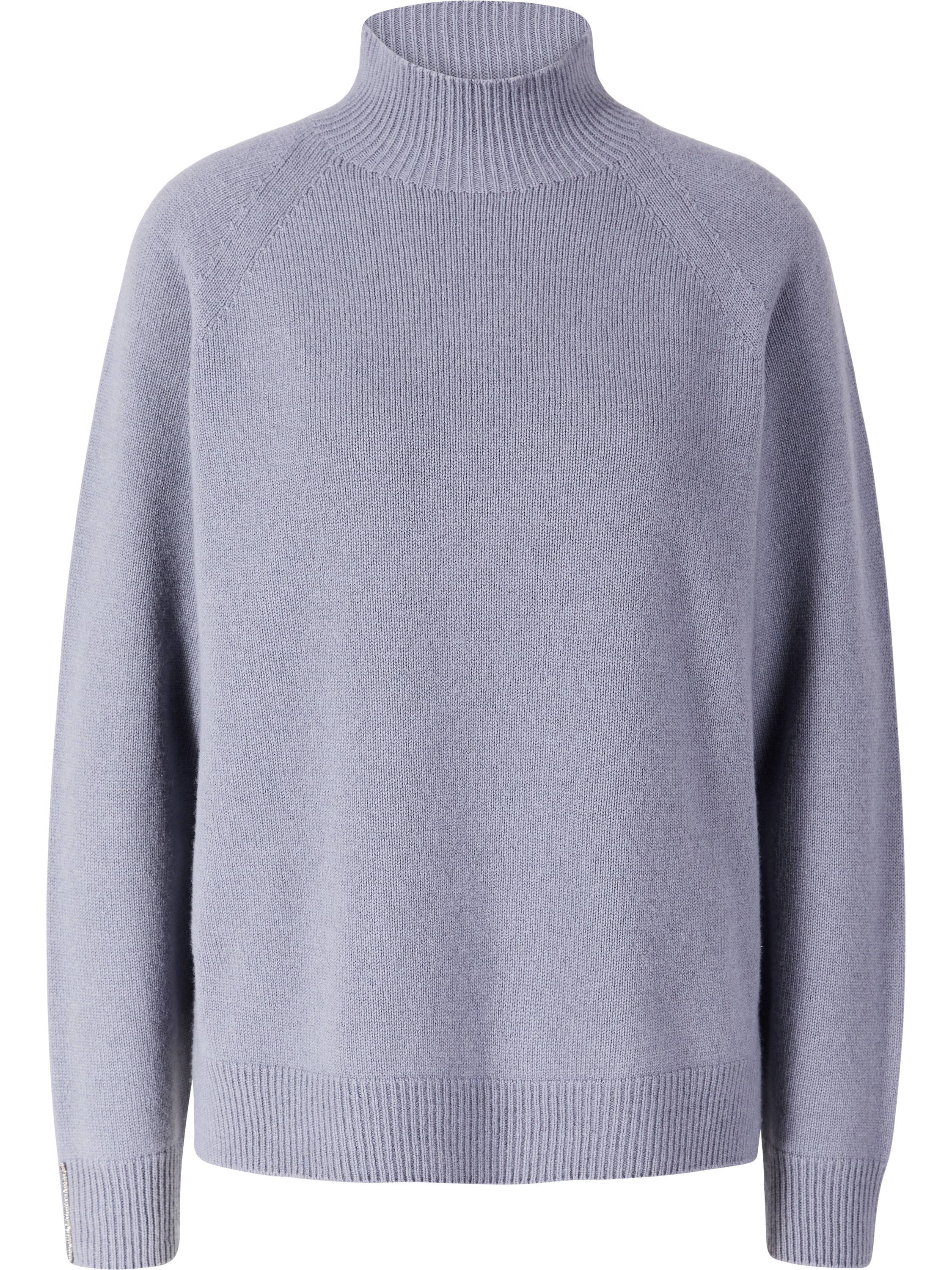 Wool-silk-cashmere roll-neck jumper light blue
