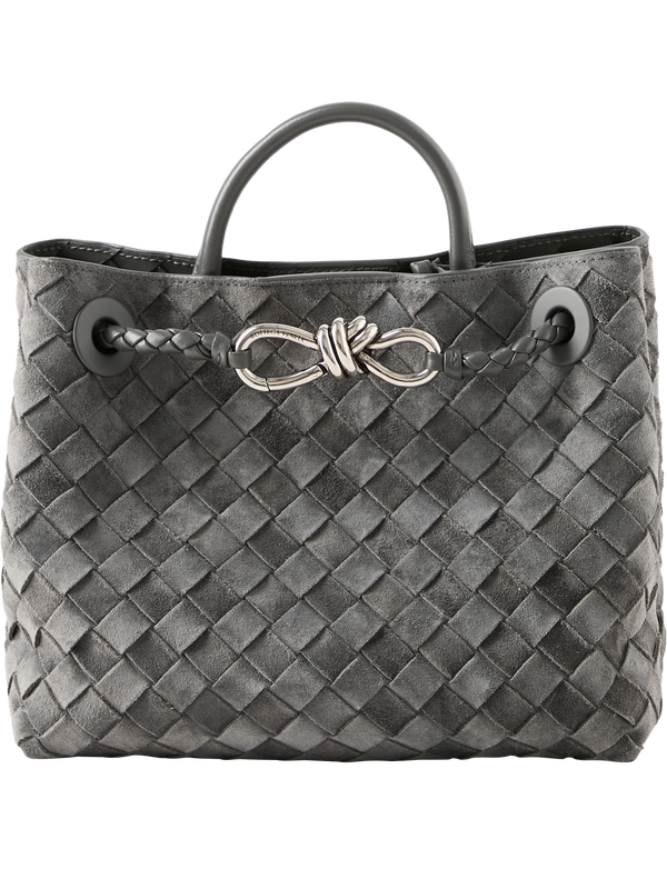 'Small Andiamo' Handbag in Obsidian Grey