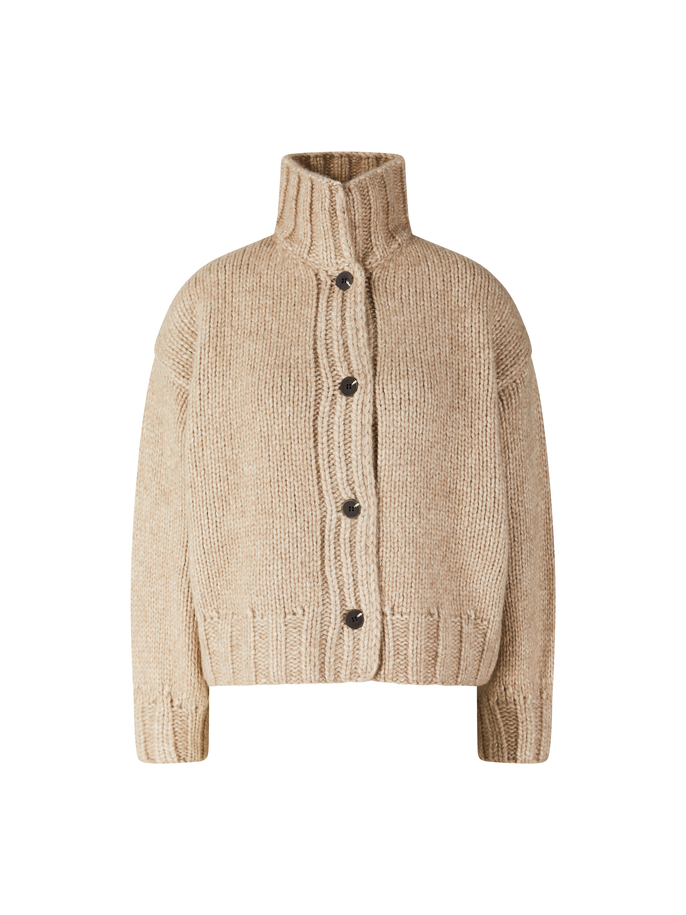 Cashmere-Seidenstrickjacke Summer Taupe