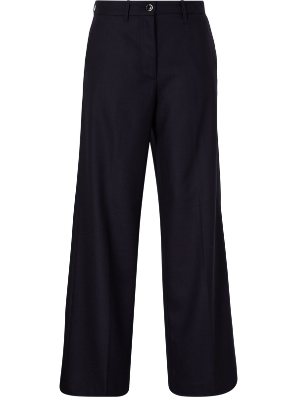 Ausgestellte Stoffhose 'Rosie' Marineblau