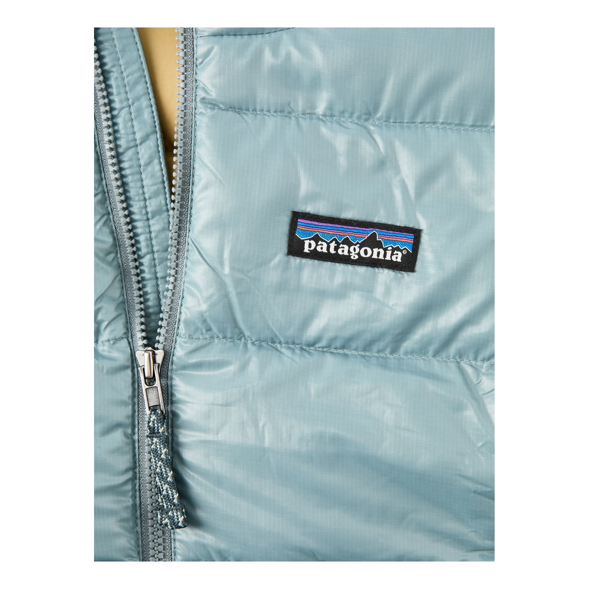Patagonia Daunenjacke 'Baby Hi Loft Down' Blau, Frontansicht – UNGER.DE