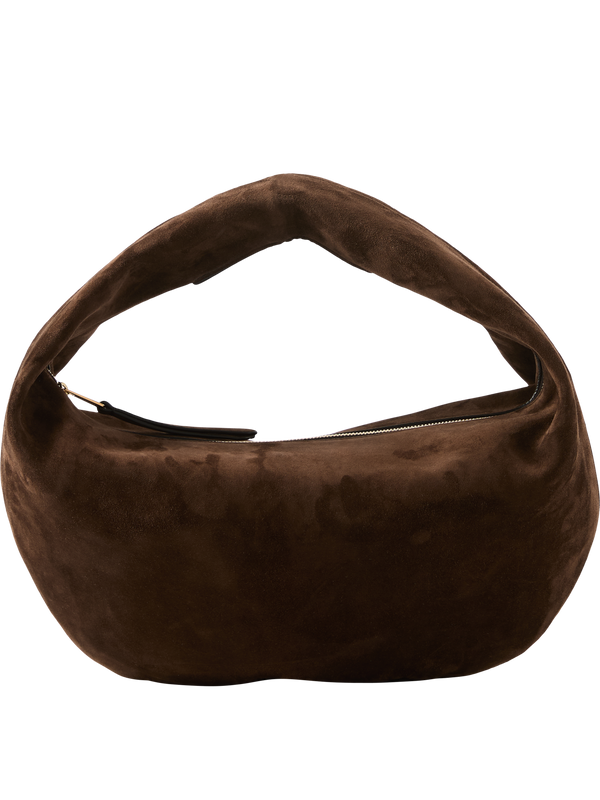 Hobo-Tasche 'Olivia Medium' aus Kalbsleder Dunkelbraun