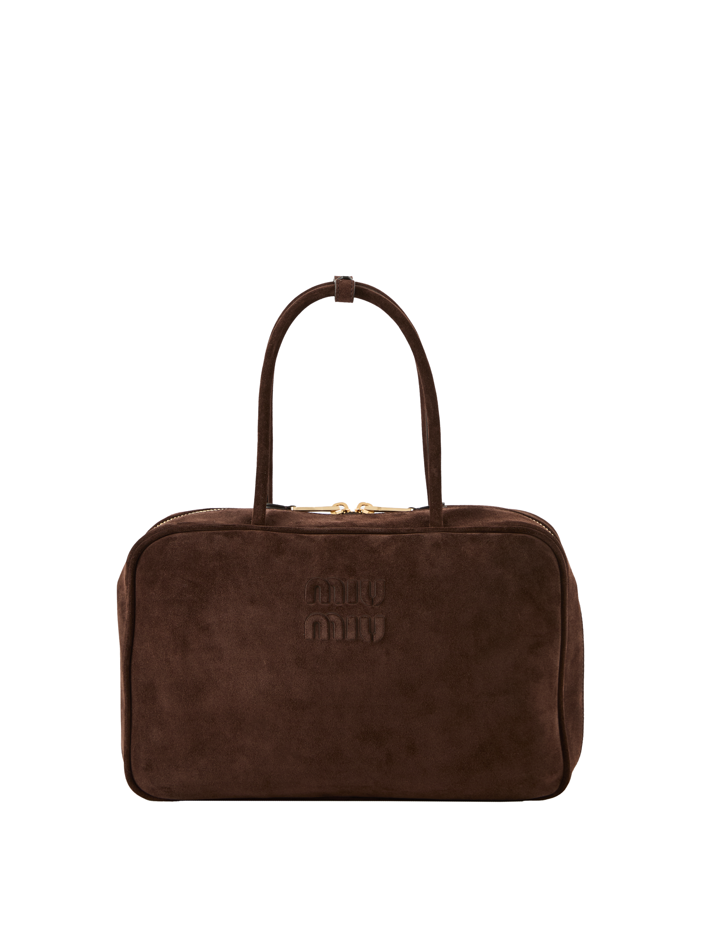 Handtasche 'Beau' aus Veloursleder Dunkelbraun