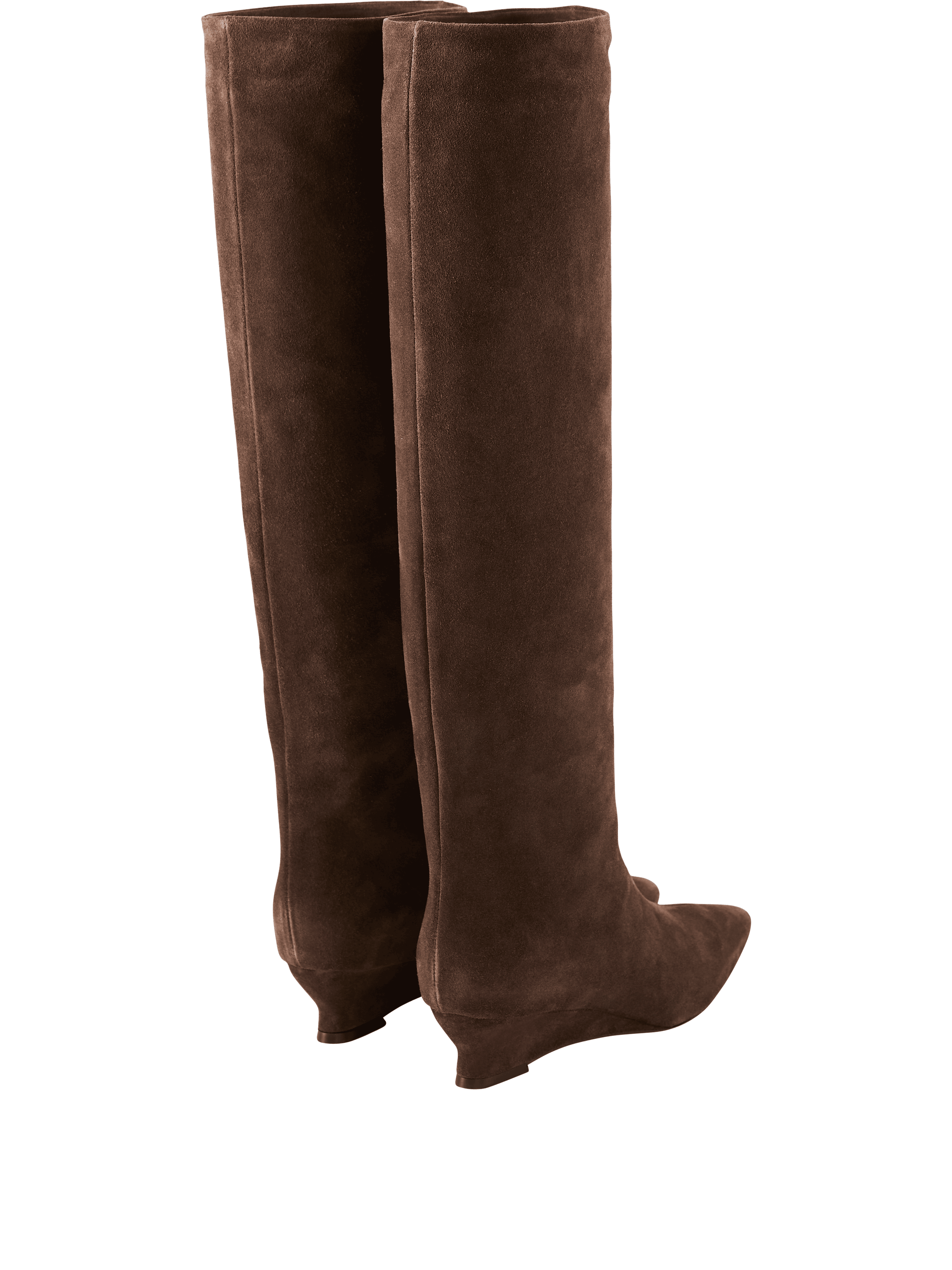 Le Monde Béryl Stiefel 'Camille Tall' aus Veloursleder Braun, Detailansicht – UNGER.DE