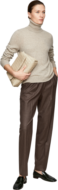 Cashmere-Hose 'Zamia' Braun