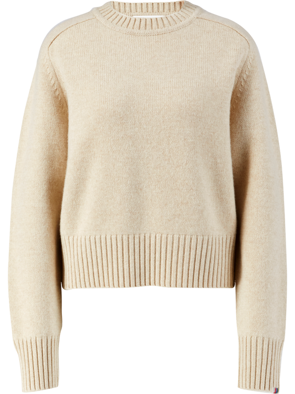 Cashmere-Rundhalspullover 'Please' Beige