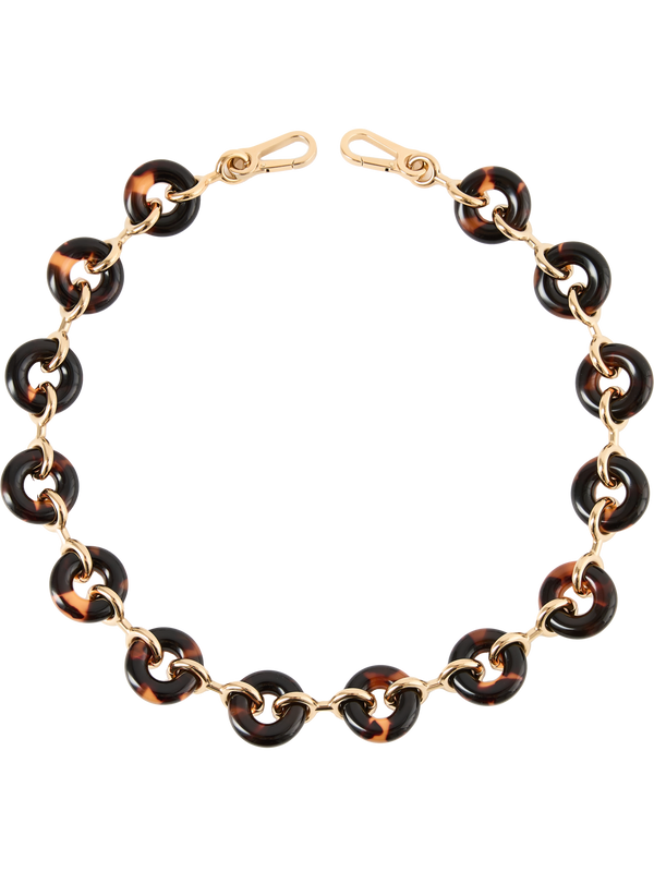 Kettenriemen 'Chunky Donut' Schwarz/Gold
