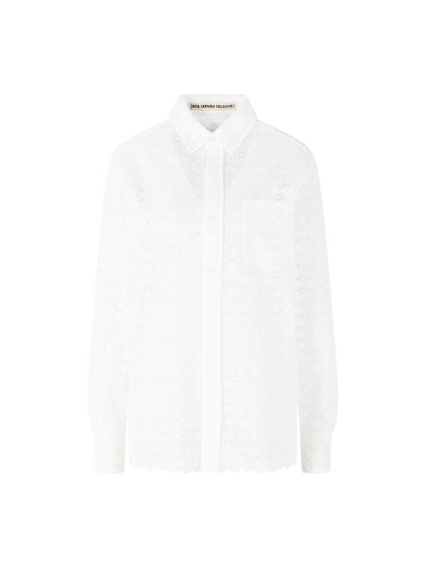 Gestricktes Hemd 'Pablo' Weiß