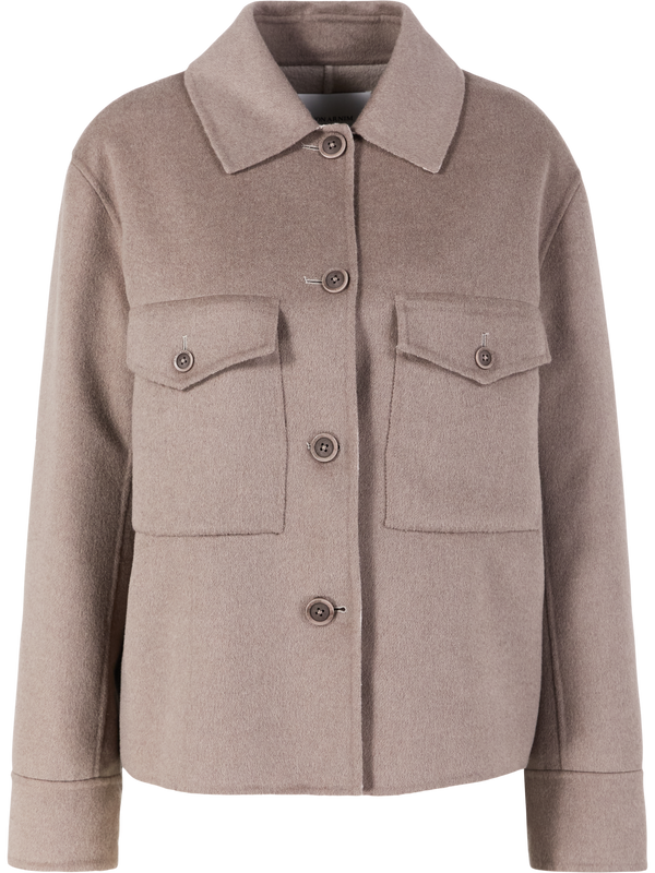 Doubleface Cashmere-Wolljacke Jacke 'Janina' Taupe/Alabaster