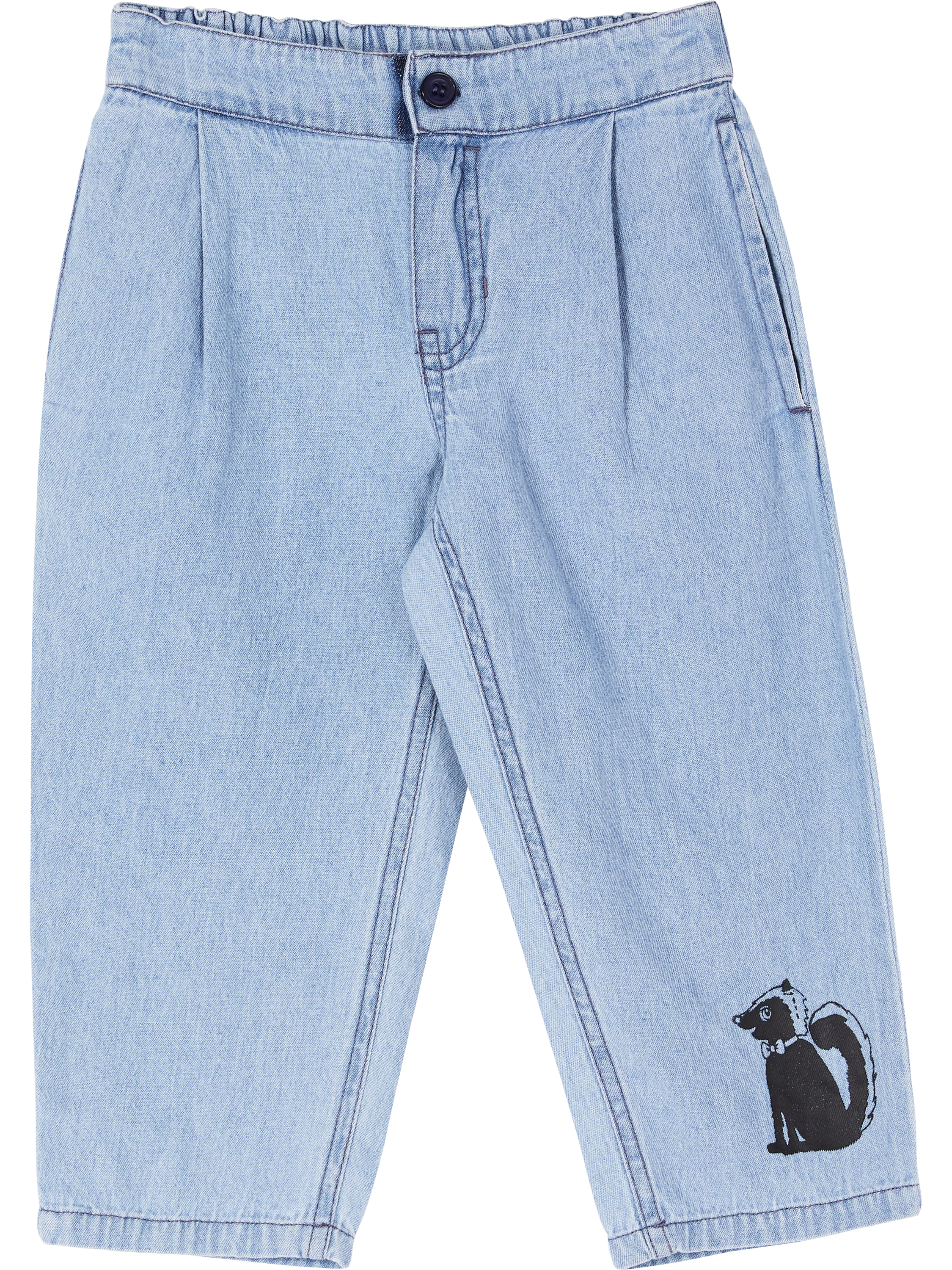 Mini Rodini Jeans with a skunk motif blue, Product view – UNGER.DE