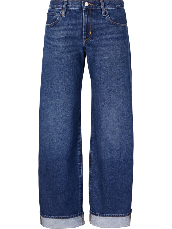 Straight-Leg Jeans 'The Cuffed Low Bow' Dunkelblau
