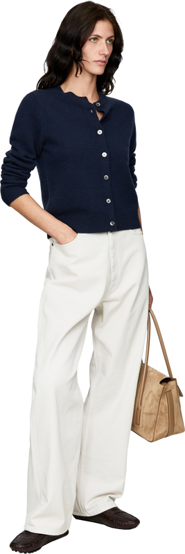 Cropped cashmere cardigan 'The Essential Cardigan' Midnight