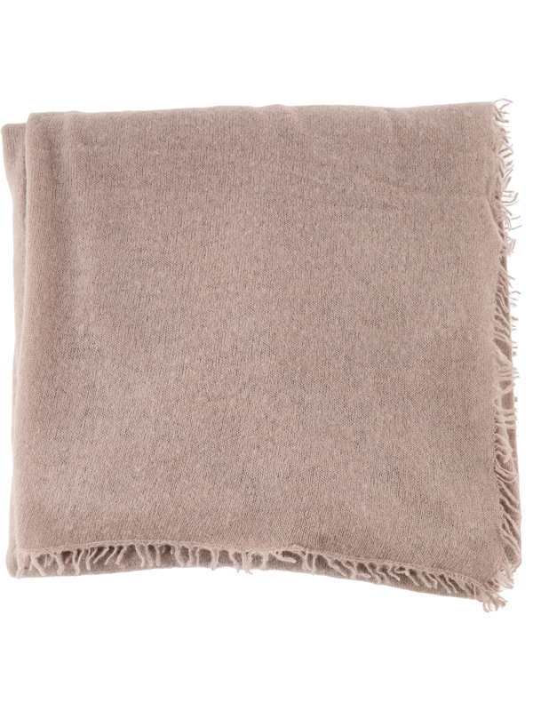 'Julia Square' cashmere scarf in taupe