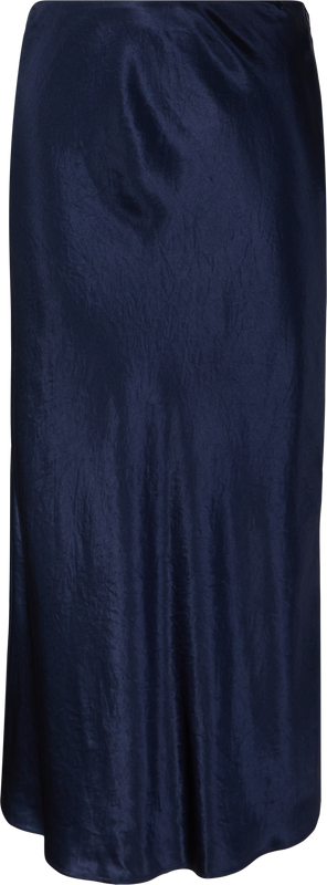 Midirock aus Satin Marineblau