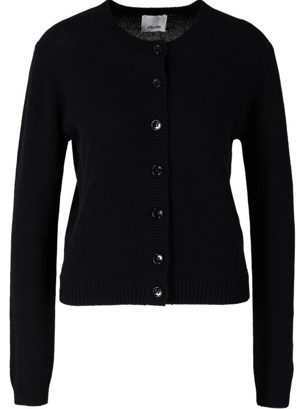 Cashmere-Strickjacke Schwarz