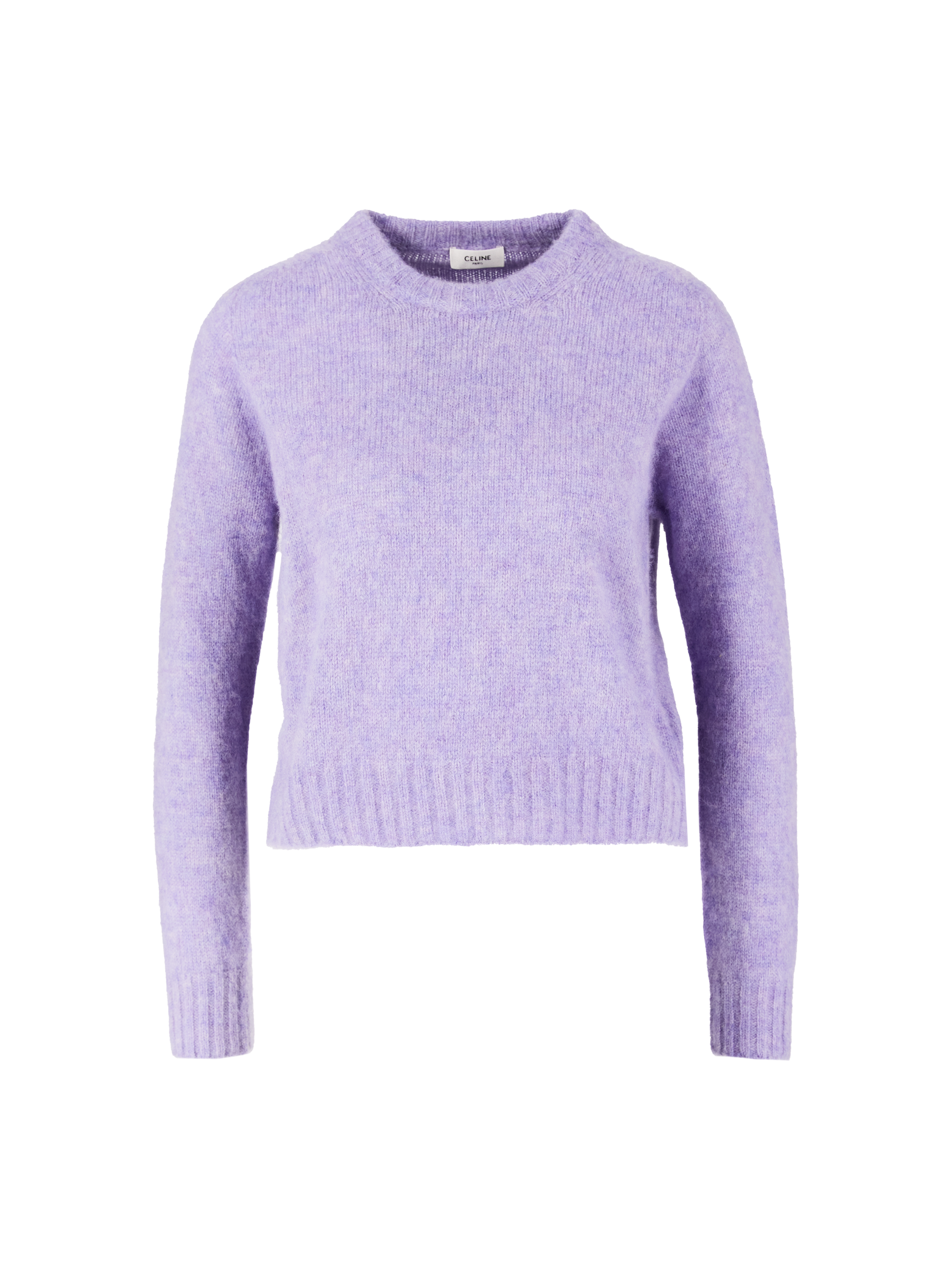 Cropped Wollpullover Violett