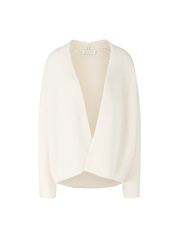 Cashmere-Seidenstrickjacke 'Jera' Ecru