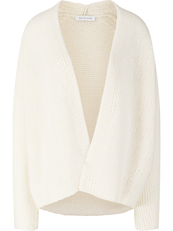 Cashmere-Seidenstrickjacke 'Jera' Ecru