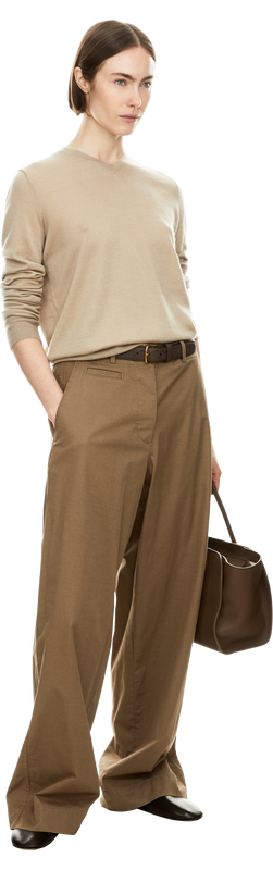 Weite Stoffhose 'Fadry' Beige
